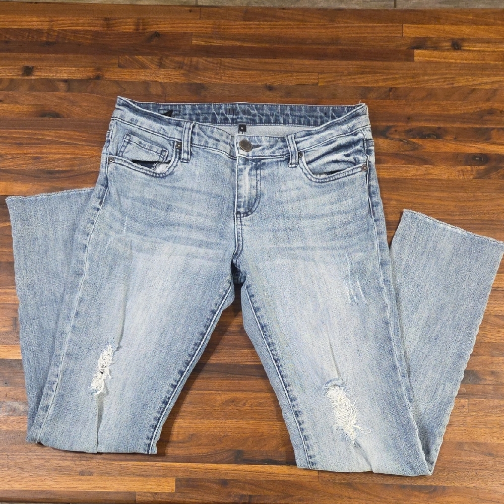 Kut From The Kloth Stylish Light Blue Distressed Women Jeans